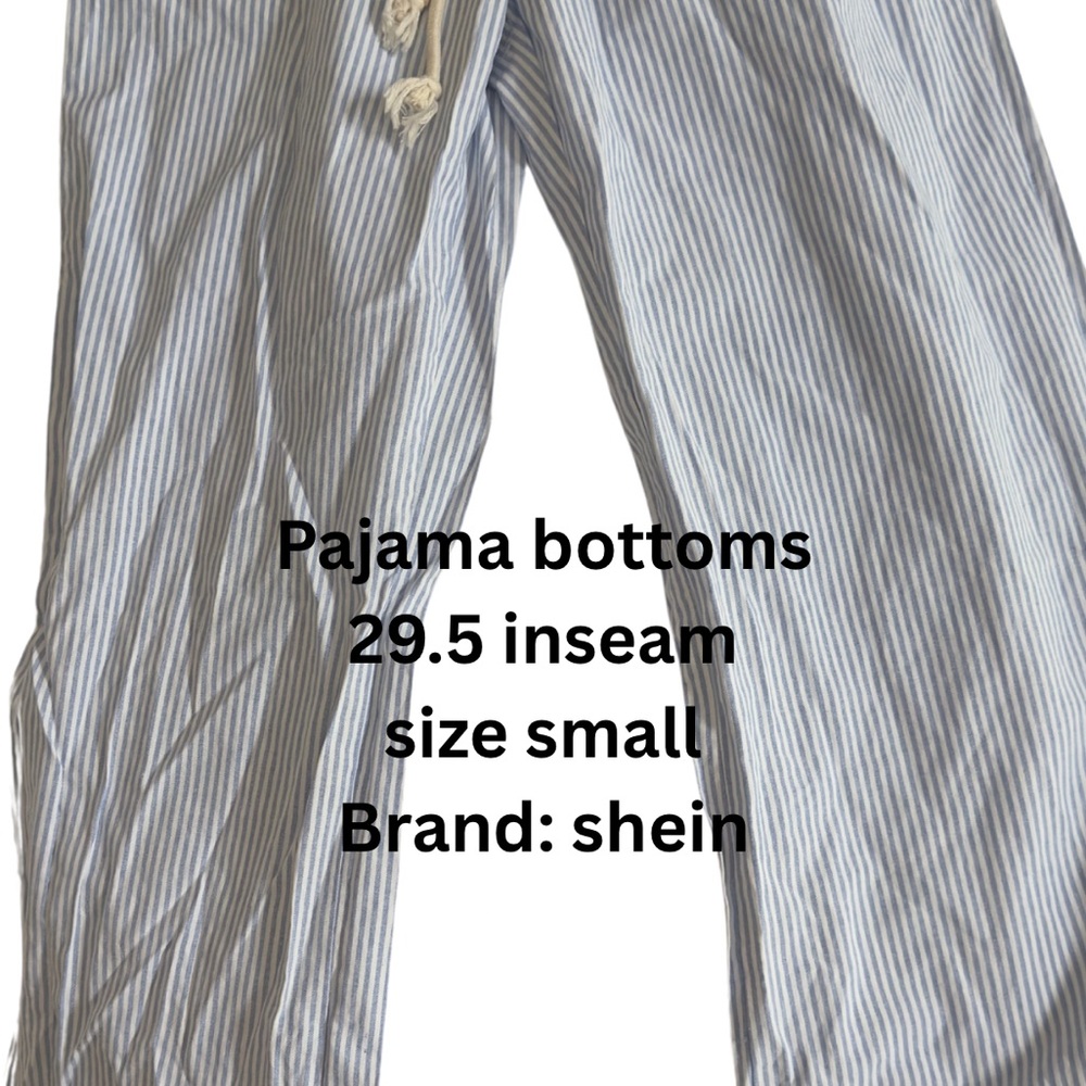 SHEIN Striped Lounge Pants in Blue and White